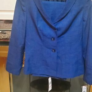 Le Suit Cobalt Pantsuit